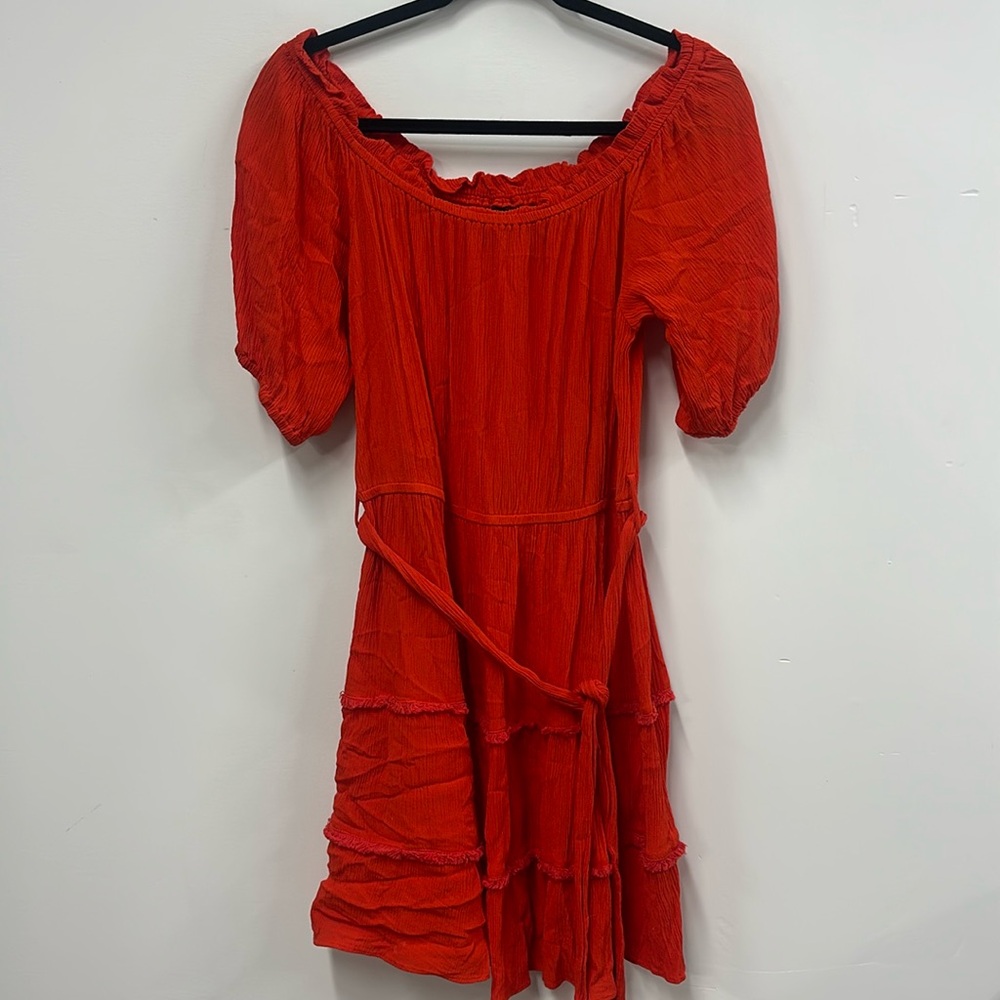 City chic orange mini dress 14